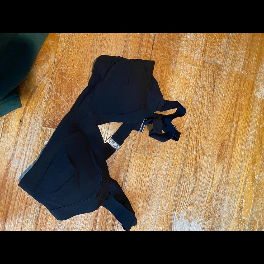 NWT black bikini top